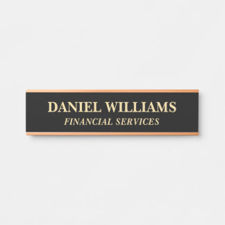 Placa de nombre personalizada profesional para pue