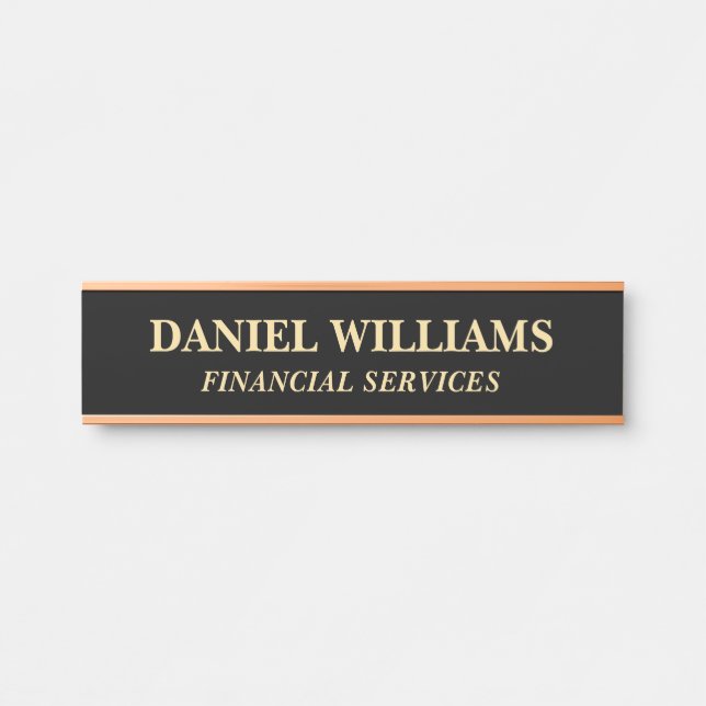 Placa de nombre personalizada profesional para pue (Anverso)