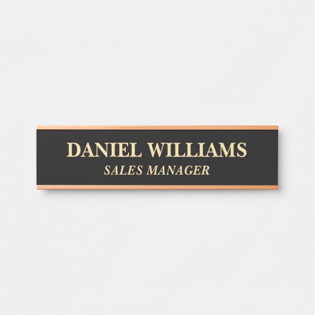 Placa de nombre personalizada profesional para pue (Anverso)