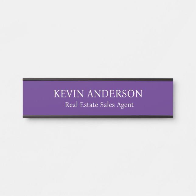 Placa de nombre personalizada profesional para pue (Anverso)