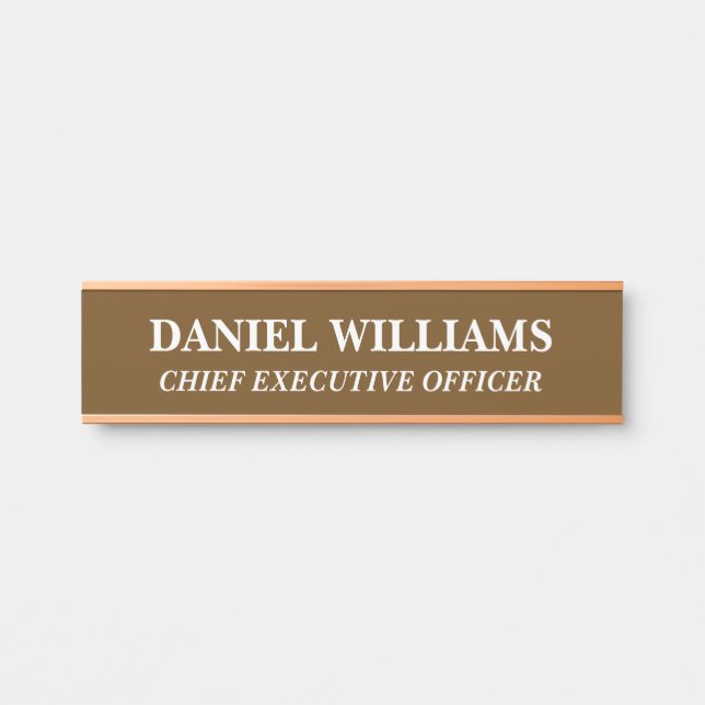 Placa de nombre personalizada profesional para pue (Anverso)