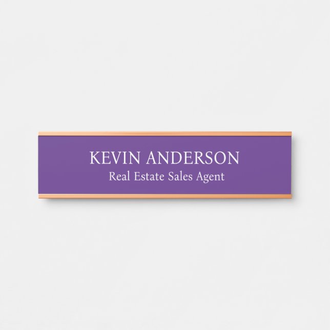 Placa de nombre personalizada profesional para pue (Anverso)
