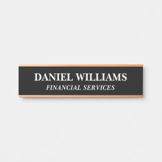 Placa de nombre personalizada profesional para pue