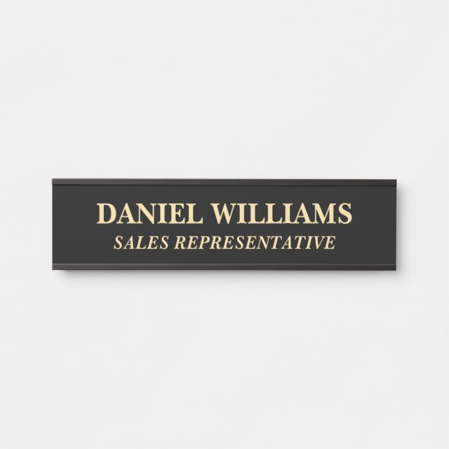 Placa de nombre personalizada profesional para pue (Anverso)