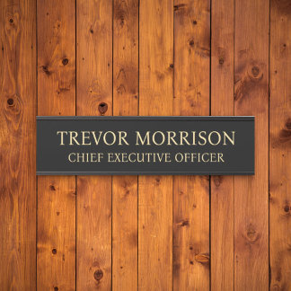 Placa de nombre personalizada profesional para pue