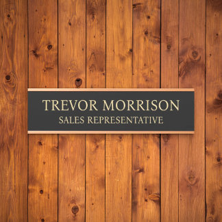 Placa de nombre personalizada profesional para pue