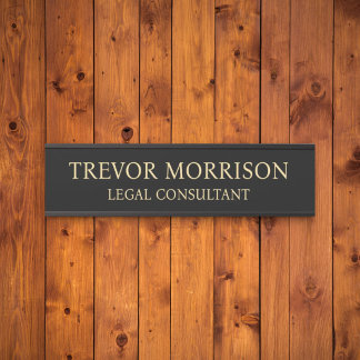 Placa de nombre personalizada profesional para pue