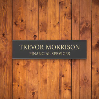 Placa de nombre personalizada profesional para pue