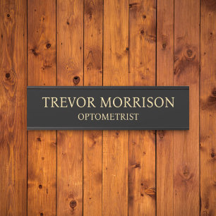 Placa de nombre personalizada profesional para pue