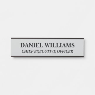 Placa de nombre personalizada profesional para pue
