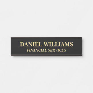 Placa de nombre personalizada profesional para pue