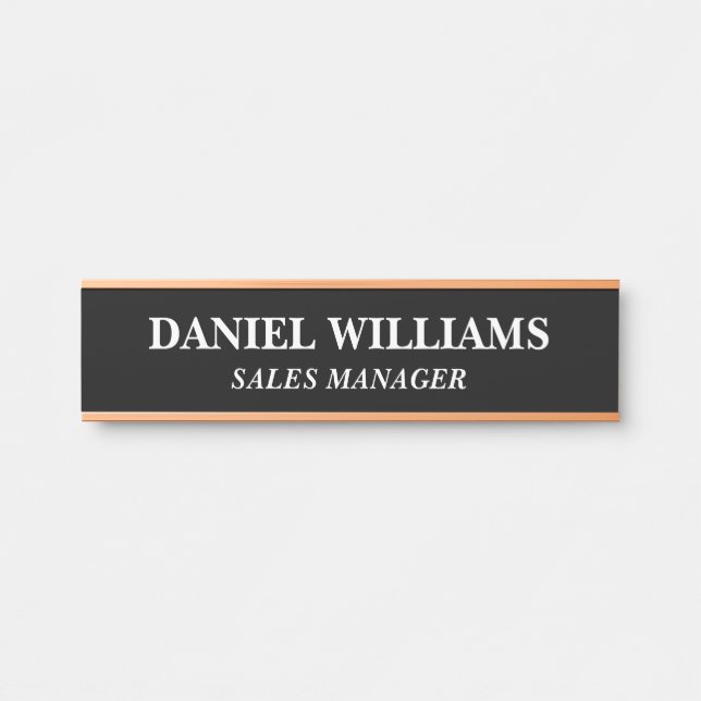 Placa de nombre personalizada profesional para pue (Anverso)