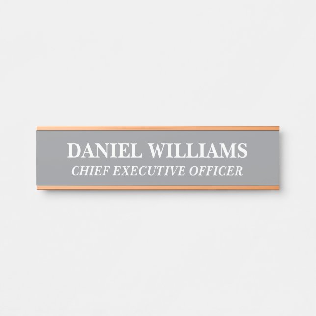 Placa de nombre personalizada profesional para pue (Anverso)