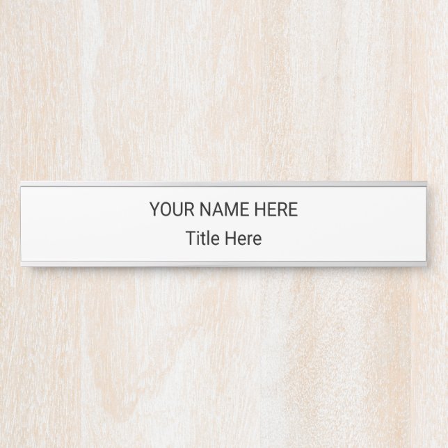 Placa de nombre personalizada simple & letrero col (Anverso)