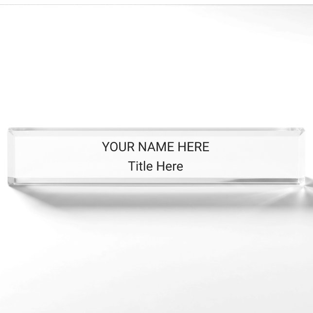 Placa de nombre personalizada simple y señal de es (Anverso)