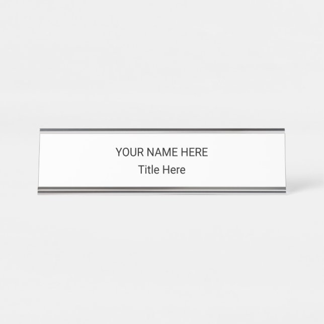 Placa de nombre personalizada simple y señal de es (Anverso)