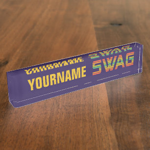 placa de nombre personalizada SWAG