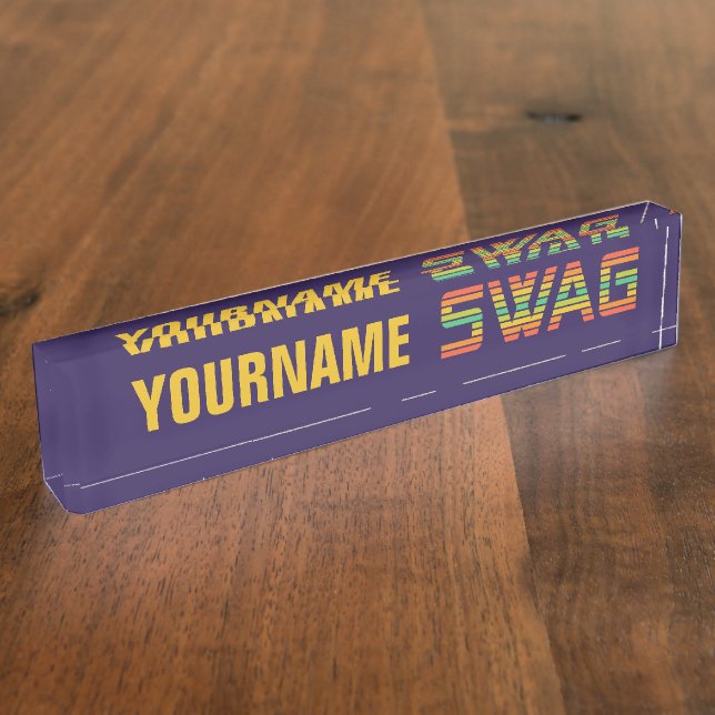 placa de nombre personalizada SWAG (Lateral)