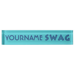 placa de nombre personalizada SWAG