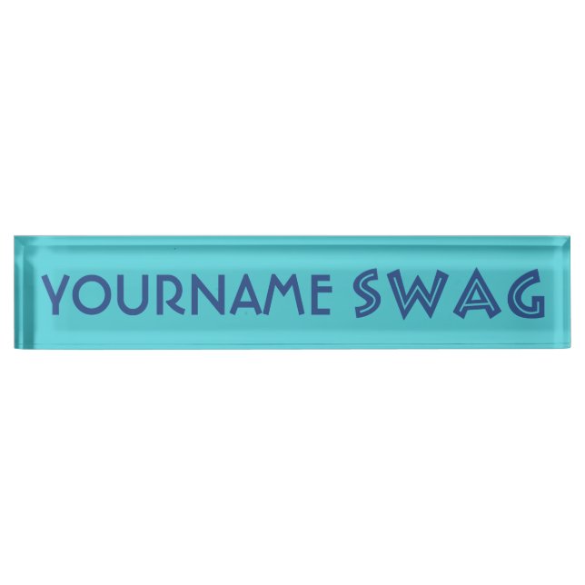 placa de nombre personalizada SWAG (Anverso)