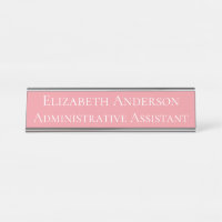 Personalizado Auxiliar Administrativo Rosa