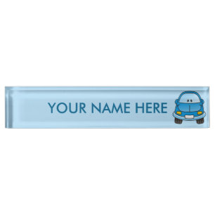 Placa De Nombre Personalizado azul