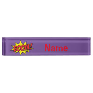 Placa De Nombre Personalizado Boom Thunder_Cove