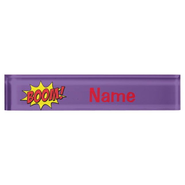 Placa De Nombre Personalizado Boom Thunder_Cove (Anverso)