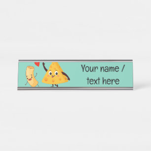 Placa De Nombre Personalizado Chef/Maestra/Niño Nombre Escritorio