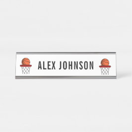 Placa De Nombre Personalizado de entrenador del jugador de balonce