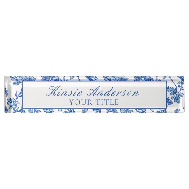 Placa De Nombre Personalizado Elegant Chinoiserie (Anverso)