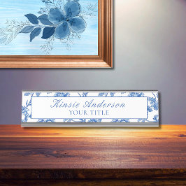 Placa De Nombre Personalizado Elegant Chinoiserie