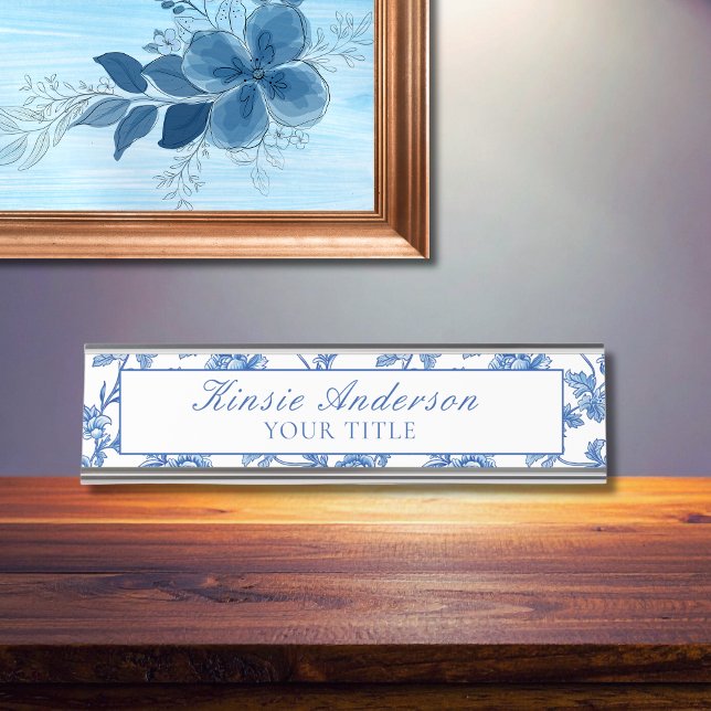 Placa De Nombre Personalizado Elegant Chinoiserie (Subido por el creador)
