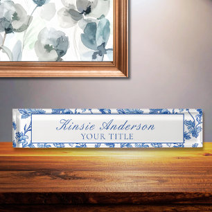 Placa De Nombre Personalizado Elegant Chinoiserie