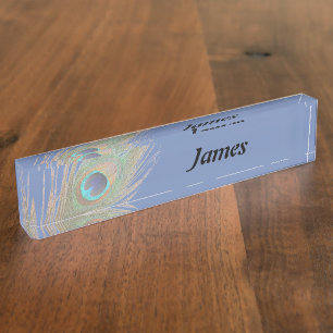 Placa De Nombre Personalizado Elegir color Cerrar capa de pavo rea