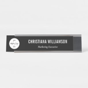 Placa De Nombre Personalizado Empresa moderna y Minimalista