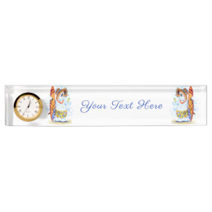 Placa De Nombre Personalizado Funny Desk Nombre Plate Snowman Surf