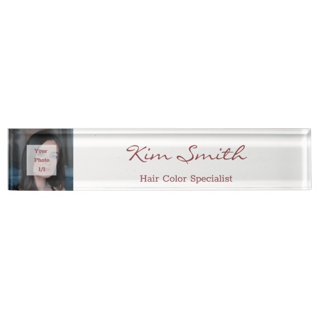 Placa De Nombre Personalizado Imagen Topaz Nombre Profesional (Anverso)