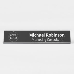 Placa De Nombre Personalizado Logo Executive Business Professional