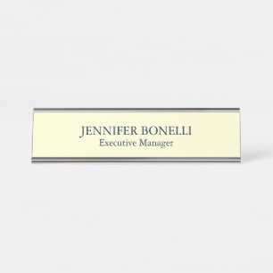 Placa De Nombre Personalizado minimalista añade tu nombre color cr