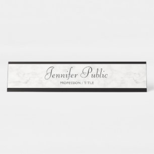 Placa De Nombre Personalizado Moderno y Elegante caligrafía de már