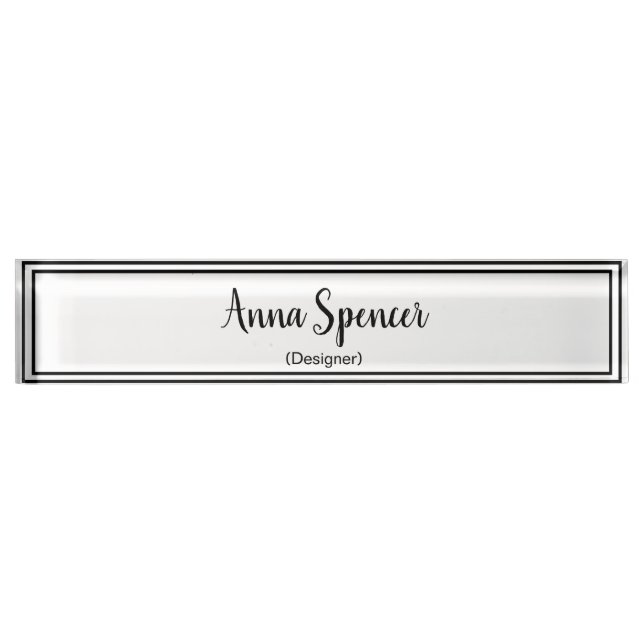 Placa De Nombre Personalizado Nameplate: Identidad profesional (Anverso)