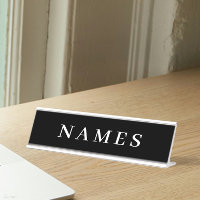 Personalizado negro simple Añadir su nombre elegan