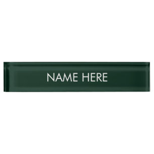 Placa De Nombre personalizar, cambiar el nombre del texto verde os