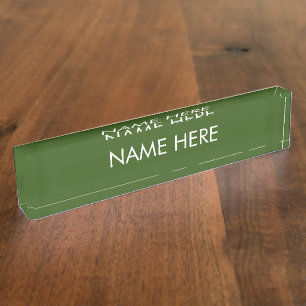 Placa De Nombre personalizar, cambiar nombre de bosque de texto ve