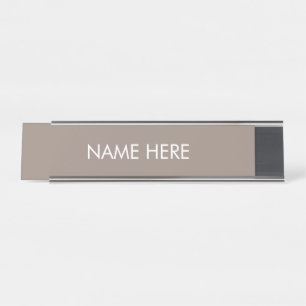 Placa De Nombre personalizar, cambiar nombre texto beige greige wh