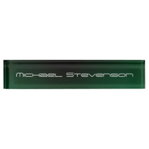 Placa De Nombre Personalizar Texto Profesional Moderno Nombrado Ve