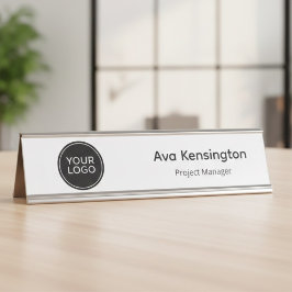 Placa De Nombre Personalized Desk Name Plate | Custom Logo Office 