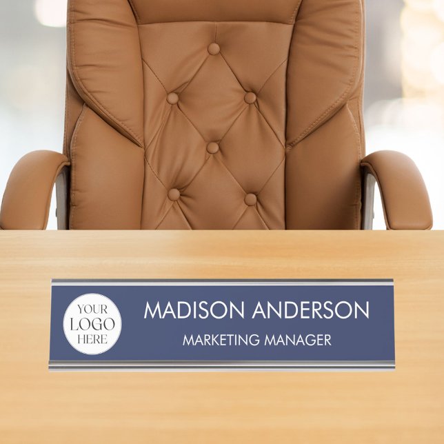 Placa De Nombre Personalized Name Business Logo Modern Minimalist (In situ)