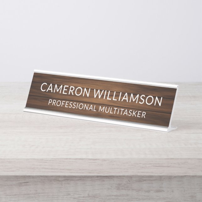 Placa De Nombre Personalized Office Humor Professional Multitasker (Anverso)